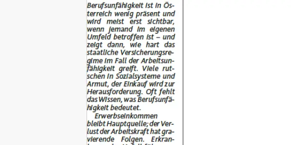 Berufsunfähig und in der Armutsfalle