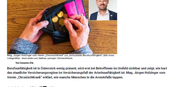 Berufsunfähigkeit- schneller Weg in die Armut