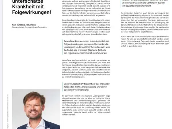 Adipositas – ein unterschätze Krankheit mit Folgewirkungen!
