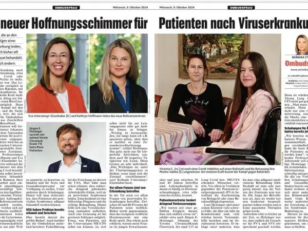 Krone – Interview unseres Obmanns zu ME/CFS
