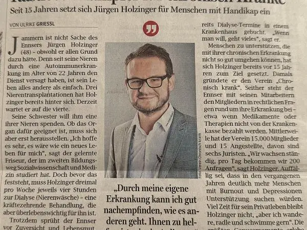 Rastloser Kämpfer für chronisch Kranke